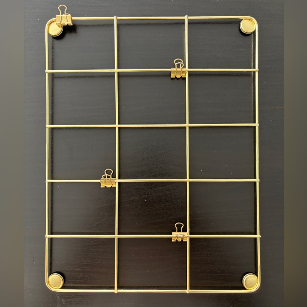 Erin Condren Gold magnetic wall mount with 4 gold clips included!